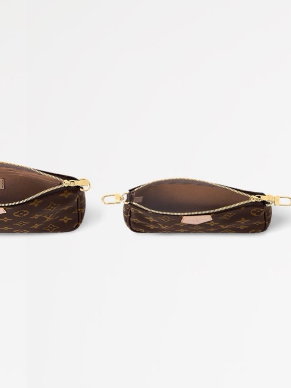 Louis Vuitton Monogram Triple Pouch Crossbody — Brown with Gold Hardware - Picture 2 of 4